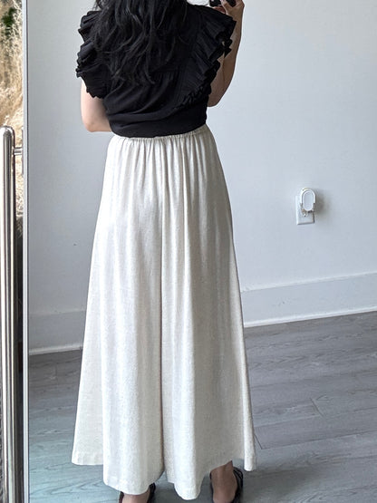 Linen Skirt Pants - AdoreMeU