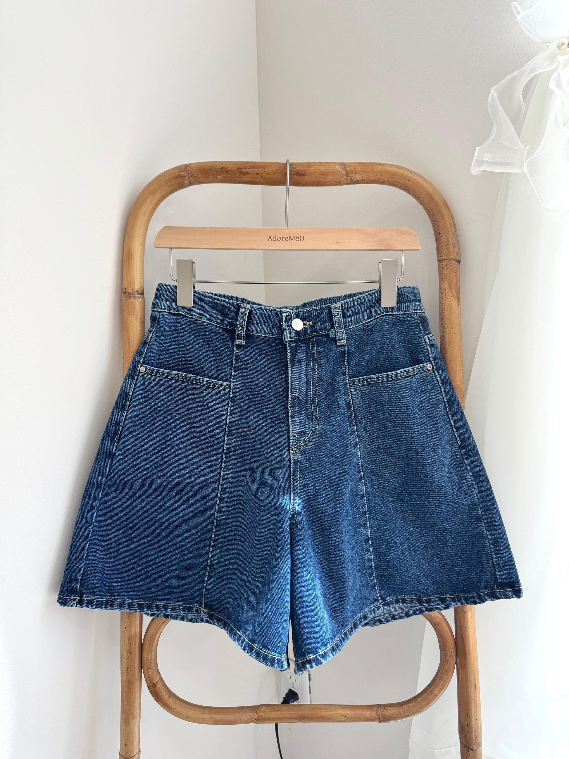 Front Line Denim Shorts - AdoreMeU
