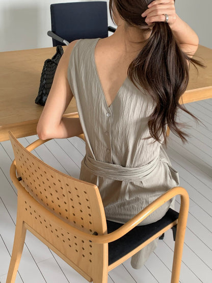 * Dove Sleeveless Maxi Dress