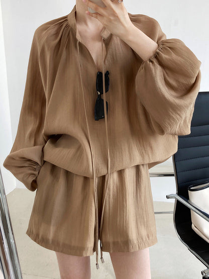 *Daily Blouse & Shorts Set