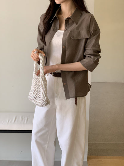 Back Strap Roll Up Shirt(~6/23)