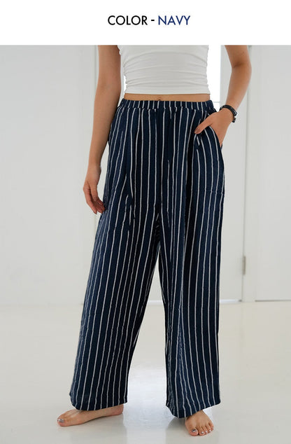 *Stripe Wide Lounge Pants