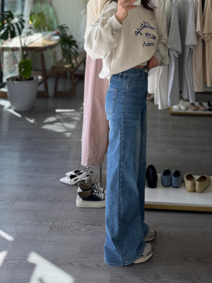 Spandex Wide Banding Denim - AdoreMeU