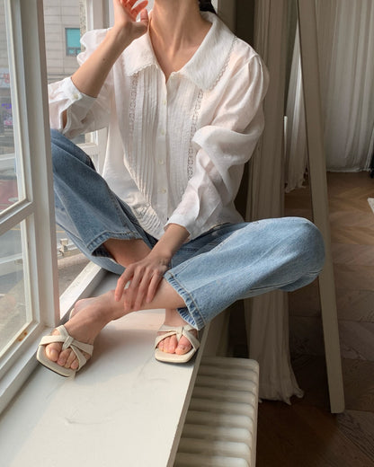 *Lace Pintuck Blouse