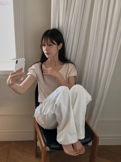 * From Ribbon Short Sleeve Knit