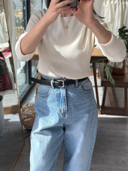 Cowhide Square Belt - AdoreMeU