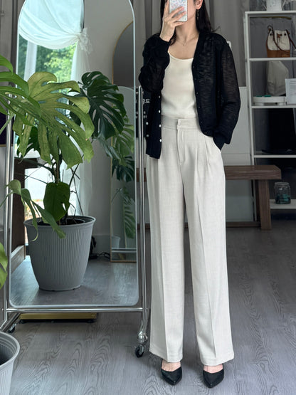 Sand Pintuck Slacks - AdoreMeU