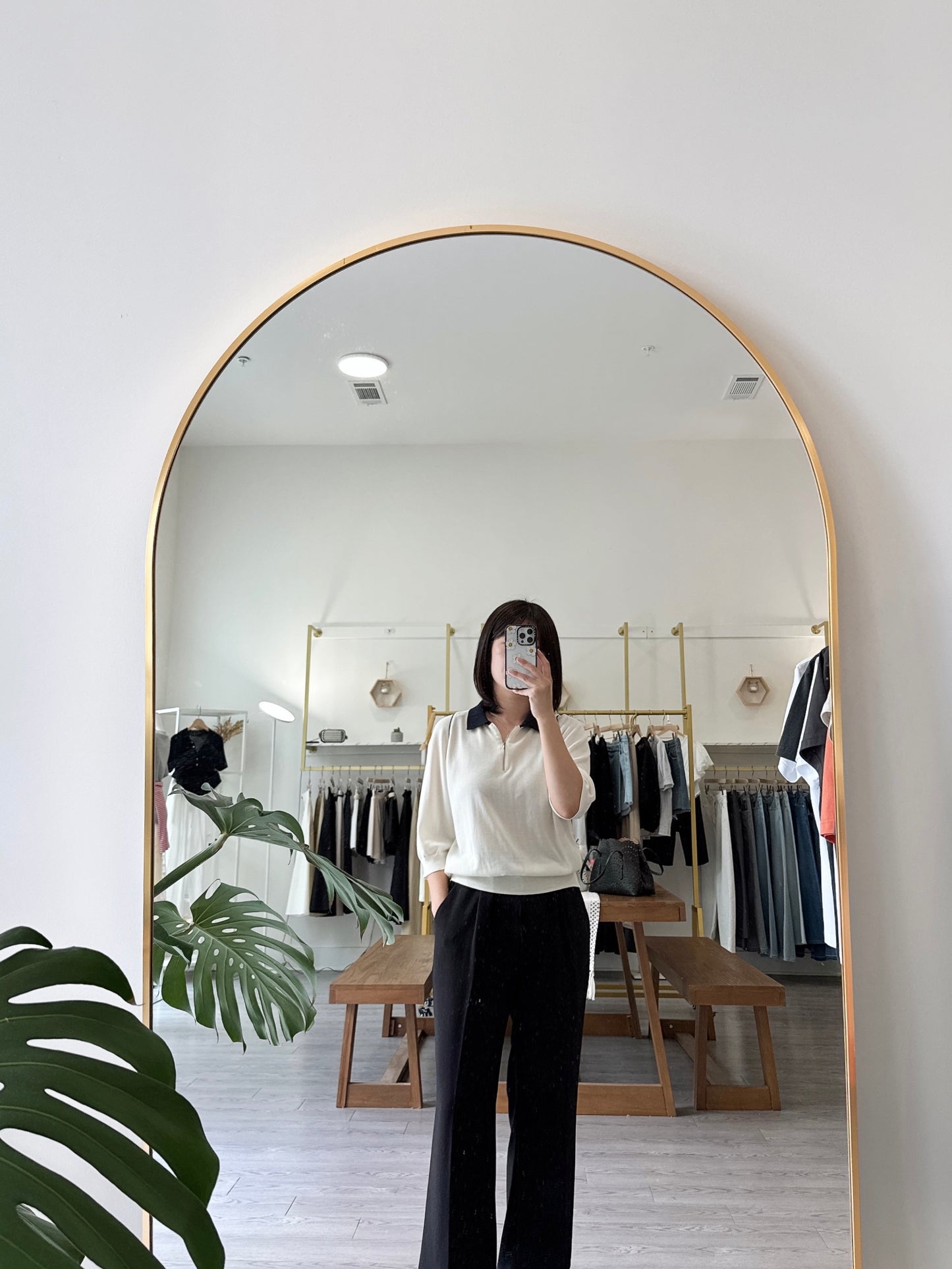 Contrast Collar Knit