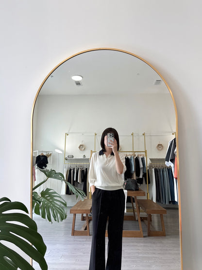 Contrast Collar Knit