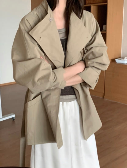 High-Neck Trench Jacket