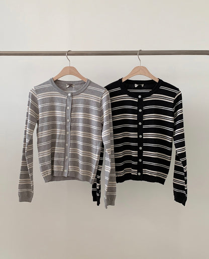 Regular Stripe Cardigan - AdoreMeU