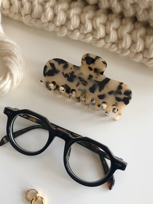 French Leopard Hair Clip
