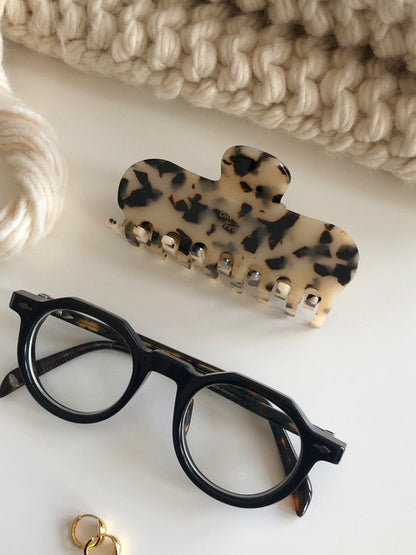 French Leopard Hair Clip