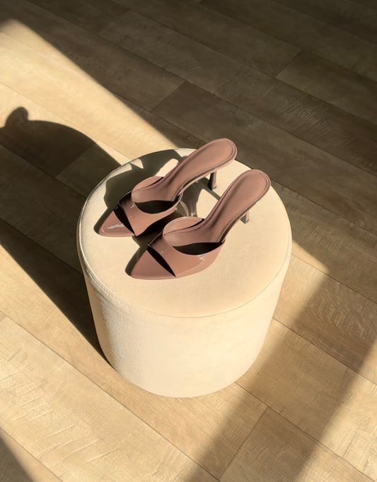 * Open-toe high heels(소가죽)