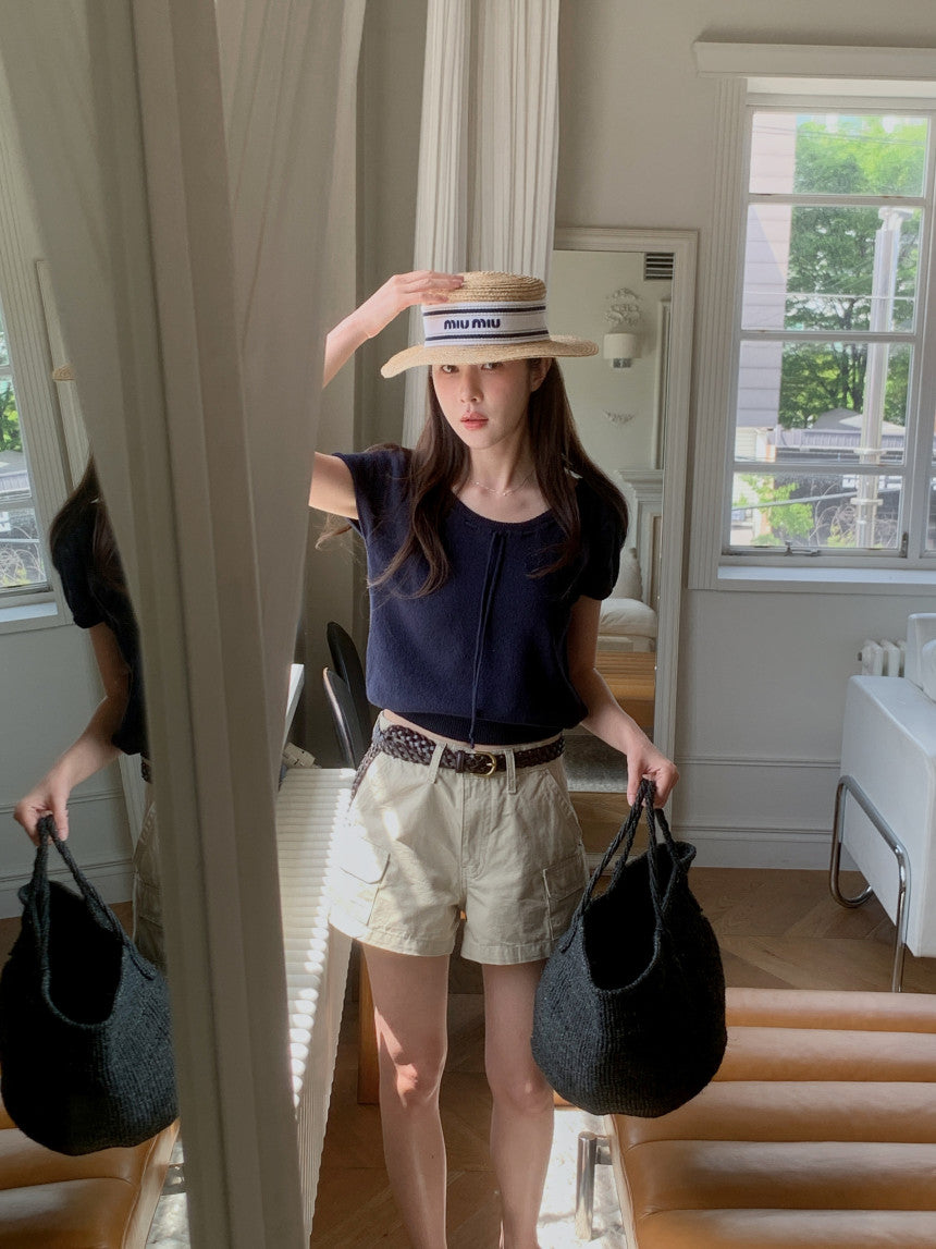 * From Ribbon Short Sleeve Knit