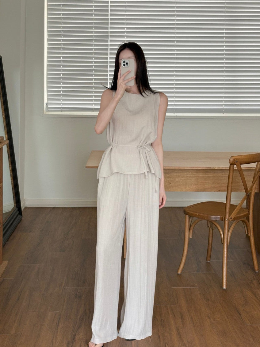 Linen Sleeveless and pants Set(~6/21)