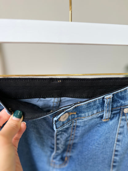 Two Line Semi Wide Banding Denim - AdoreMeU