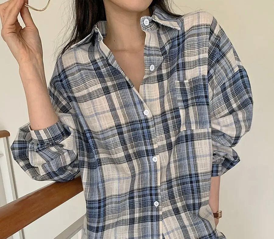 * Daily Oversized Check Shirt