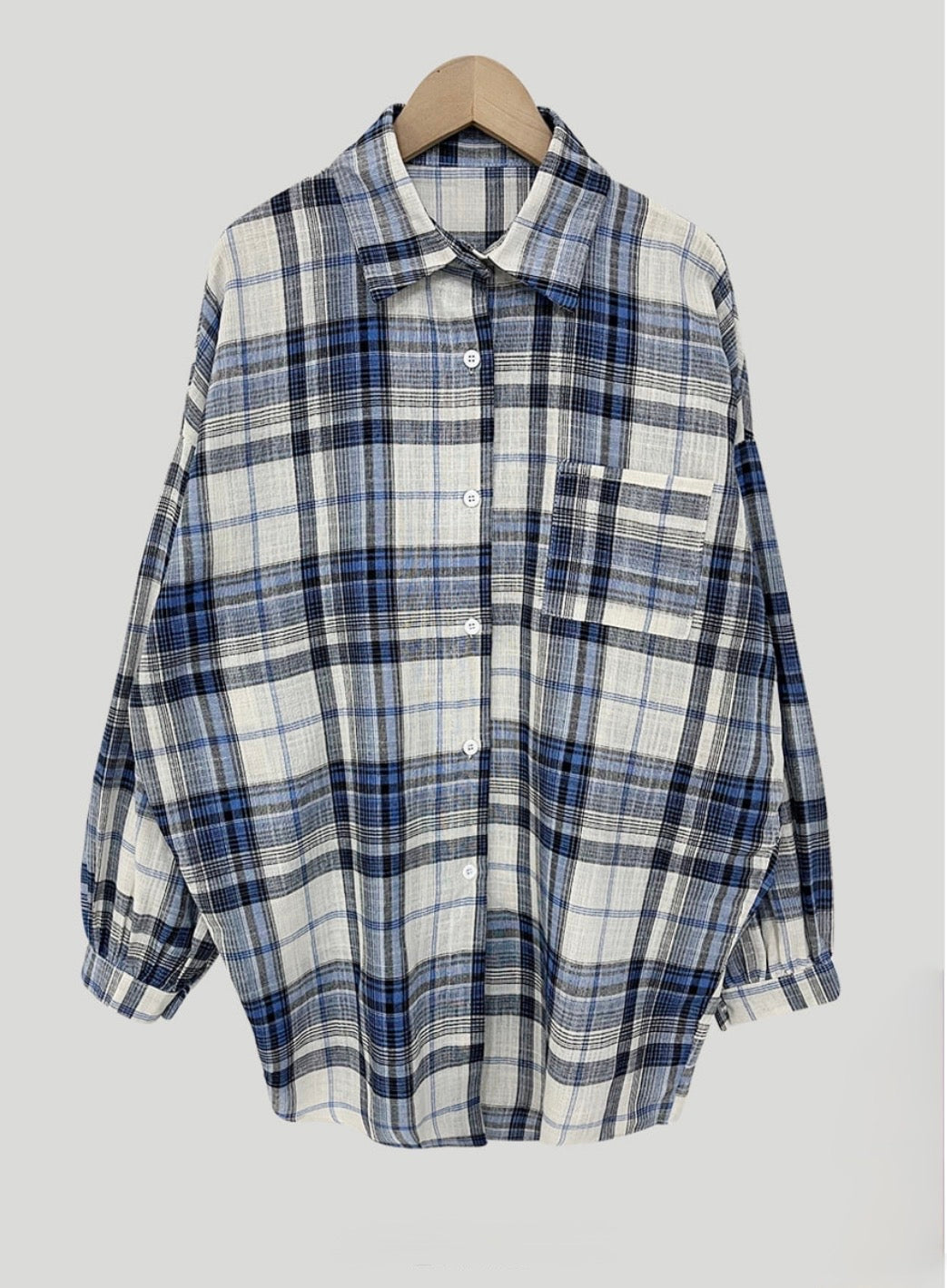 * Daily Oversized Check Shirt