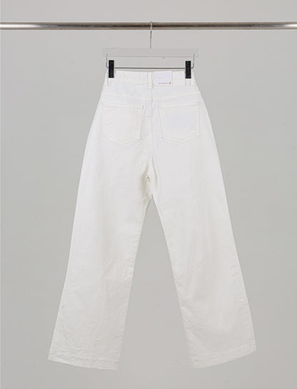 White Straight Denim