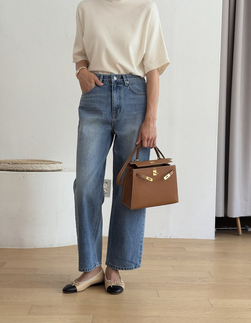 * Premium Straight-Leg Denim