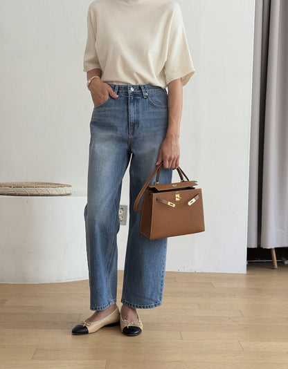 * Premium Straight-Leg Denim