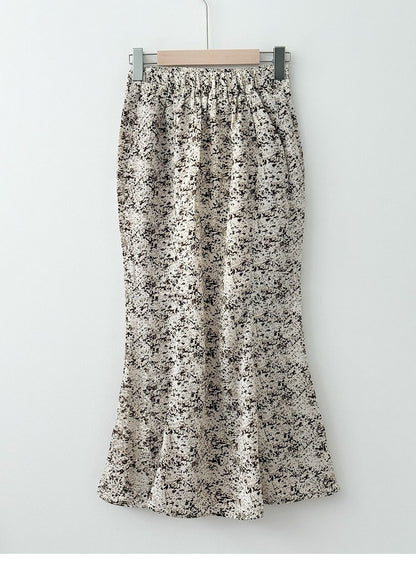 *Atreo Polka Dot Back-Banding Mermaid Skirt