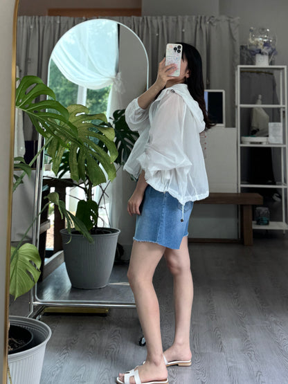 Pleated Denim Short - AdoreMeU