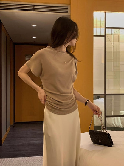 *  Elise Mock Neck Top