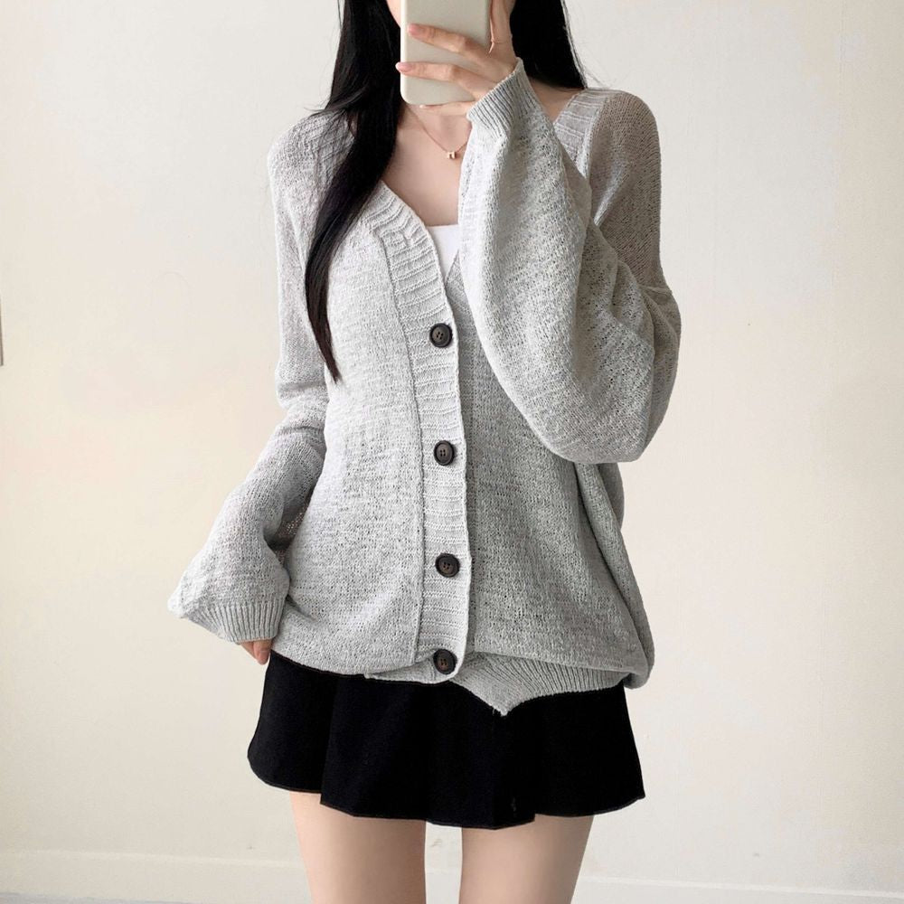 * Loose Summer Knit Cardigan