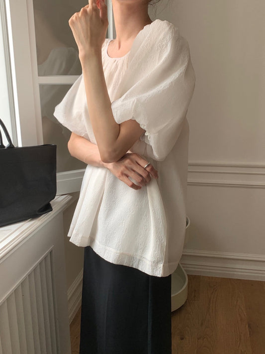 * Floral Ribbon Blouse