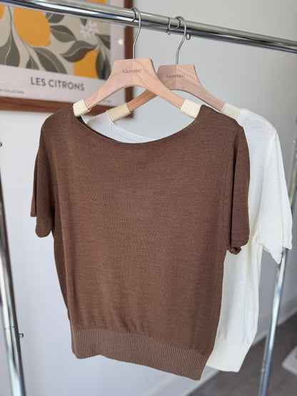 Roy Boatneck Knit Top(~9/1) - AdoreMeU