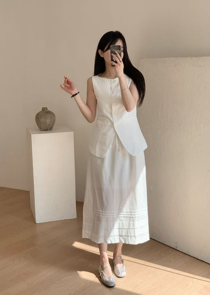 * Linen Blend Summer Vest