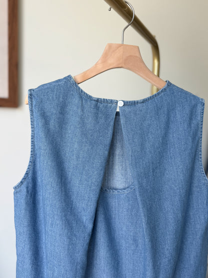 A-Line Tank & Soft Denim Shorts Set - AdoreMeU