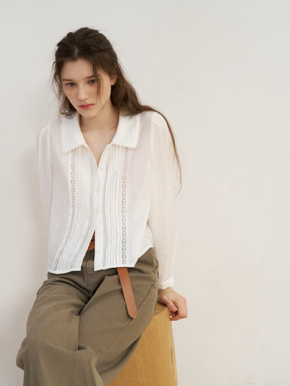 *Lace Pintuck Blouse