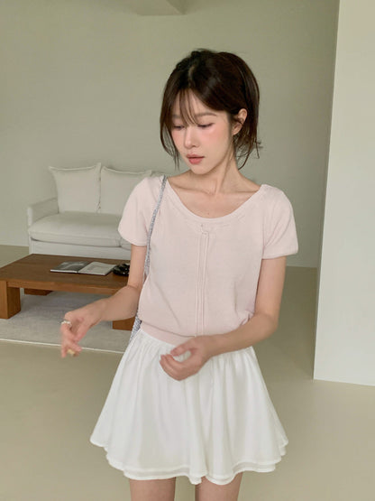 * From Ribbon Short Sleeve Knit