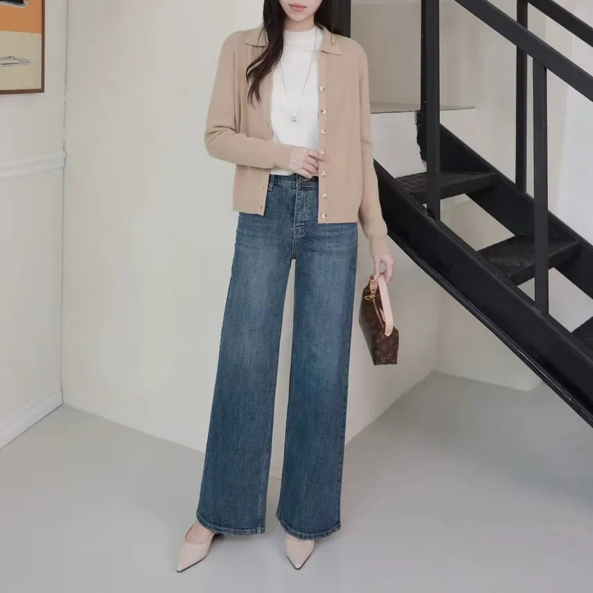 Cat Distressed Wide Denim (~10/25)
