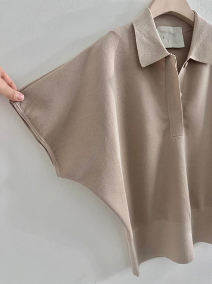 Plume Collar Knit Top (~6/4)