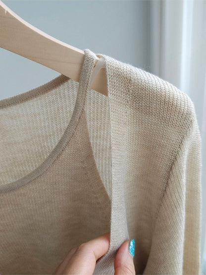 Twin Layered V neck Knit(~9/30) - AdoreMeU