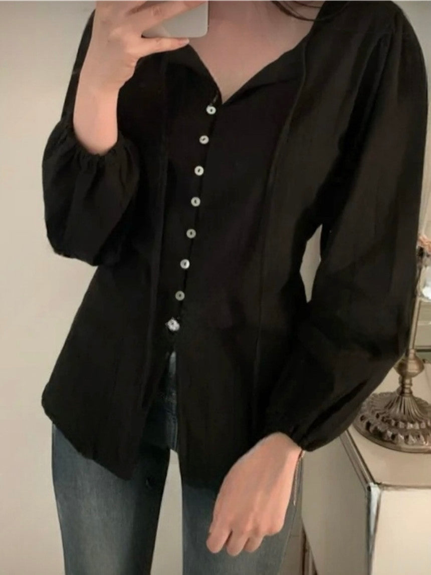 *Feminine Frill Blouse & Skirt Set