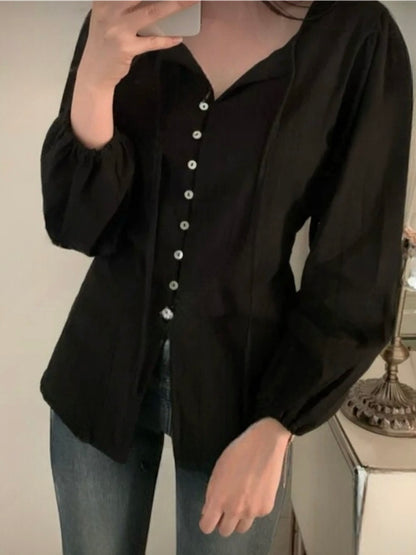 *Feminine Frill Blouse & Skirt Set