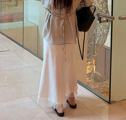 * Lace Silk Skirt