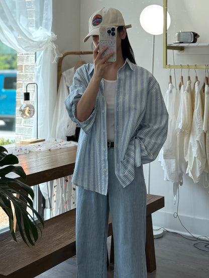 Color Stripe Shirt - AdoreMeU