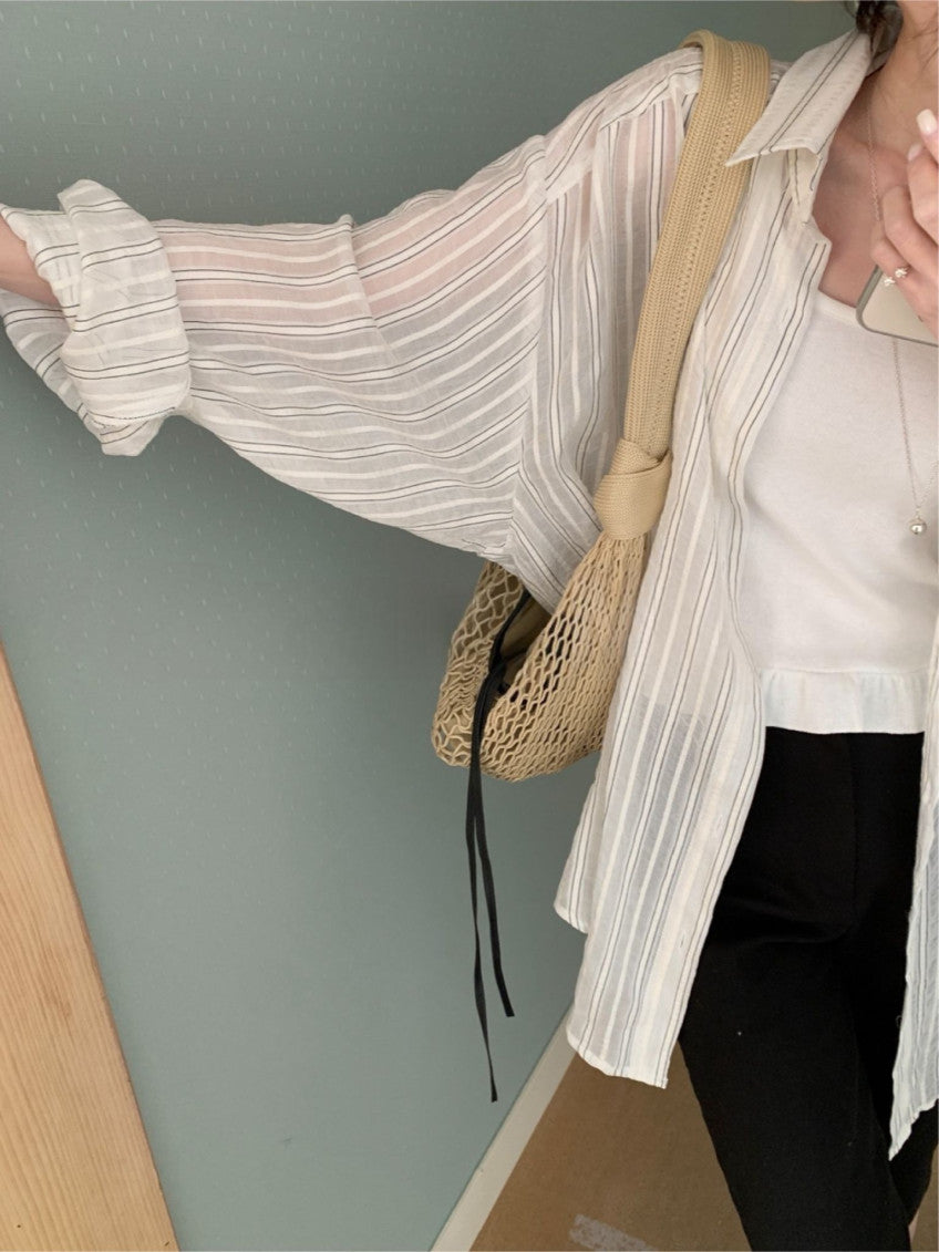 *Lightweight Stripe Summer Shirt