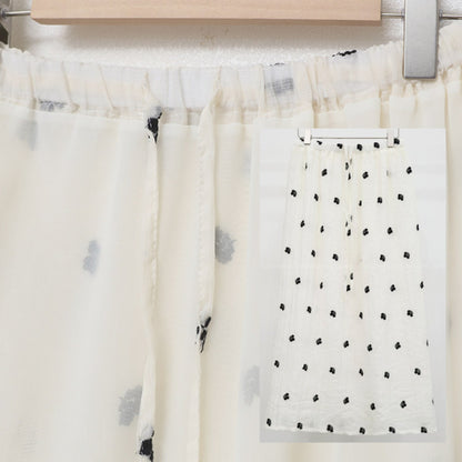 *Floral Embroidered Chiffon Skirt