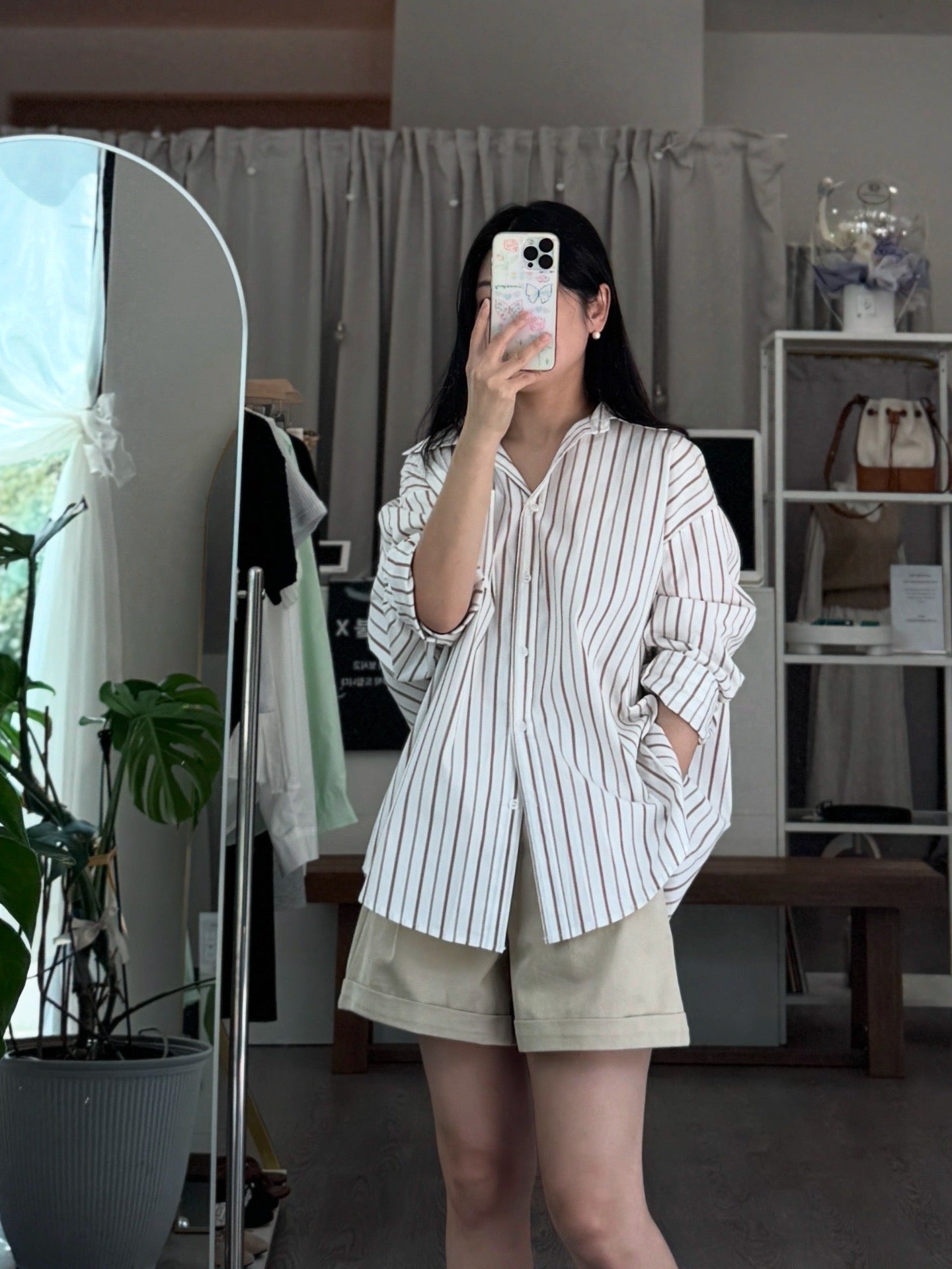 Fall Striped Button-Down Shirt(~9/8)