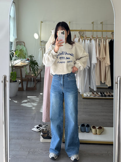 Spandex Wide Banding Denim - AdoreMeU