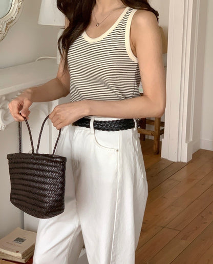 *Summer Stripe Sleeveless Top