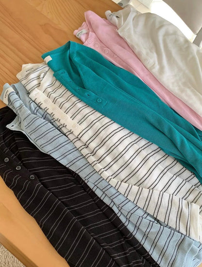 *  Breeze Stripe Summer Knit Top