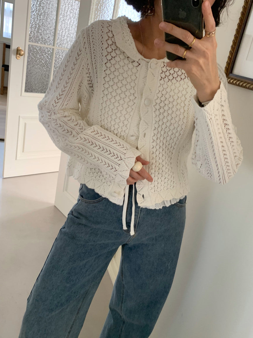 *크로셰 칼라 가디건